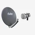 Produktbild: Fuba Sat Anlage 1 Teilnehmer | Satellitenschüssel Komplettset - DAA 650 A Sat-Schüssel 60x65cm Alu anthrazit + Fuba DEK 117 Single LNB 1 Teilnehmer (DVB-S2, HDTV, UHD 4K/8K, 3D) mit LTE-Störfilter