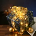 Produktbild: LED Seidenband Lichterkette Geschenkband Schleifenband 30 LED 2,7m Batterie gold