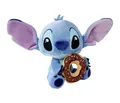 Produktbild: Simba Disney Stitch Kuscheltier mit Doughnut – Plüschfigur zum Knuddeln, mit Schoko‑Donut und Streuseln, süßer Disney‑Klassiker für Fans und Kinder, blau, 25 cm, ab 0 Jahren