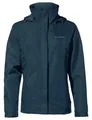 Produktbild: VAUDE Escape Light Regenjacke Damen – wasserdicht, atmungsaktiv und winddicht mit 2-Lagen-Membran, verstaubare Kapuze, 420g leicht - dark sea, 48