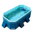 Produktbild: INDUSTEX Planschbecken Foldable Pool, Kinderpool, tragbarer Hundepool, Abnehmbarer Pool, Badewanne, Poolspielzeug, geeignet für Kinder, mittelgroße Haustiere (180 x 110 x 50 cm)