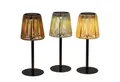 Produktbild: formano Außen-Tischleuchte 3er Solar LED Gartenlampe Rattan Optik Solarleuchten Außen Outdoor, LED fest integriert