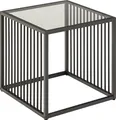 Produktbild: Strington Couchtisch Ecktisch 40x40x40cm Glas, grau.
