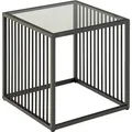 Produktbild: Mid.you Beistelltisch, Schwarz, Metall, Glas, quadratisch, würfelförmig, 40x40x40 cm, einfacher Aufbau, Wohnzimmer, Wohnzimmertische, Beistelltische, Beistelltische Metall