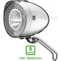 Produktbild: XLC LED BATTERIE SCHEINWERFER 20lux STVZO FAHRRAD FRONTLEUCHTE VORDERLICHT LAMPE