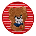 Produktbild: Mono Quick 10158 Bär im Patch rot Applikation, Flicken, Bügelbild, Aufnäher Rund