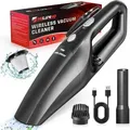Produktbild: Akku-Handstaubsauger Kabellos, LED-Licht mit HEPA-Filter & Zwei Aufsätze Reinigungsset für die Innenraumreinigung im Auto, leistungsstarker