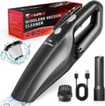 Produktbild: Vivitar Akku-Handstaubsauger Kabellos, LED-Licht mit HEPA-Filter & Zwei Aufsätze, Staubbecher, Reinigungsset für die Innenraumreinigung im Auto, leistungsstarker
