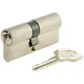 Produktbild: Zylinder Serie 500+ 30x30mm vernickelt, 5 Stifte, 3 Schlüssel.