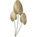Produktbild: Eglo Living - Wanddeko Chikuma, elegantes 3D Wandbild im Blatt-Design, Wandobjekt aus Metall in Messing, Wand Deko für Wohnzimmer und Schlafzimmer,