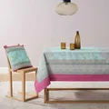 Produktbild: Bassetti Indian Roses Tischdecke aus 100% Baumwolle, Panama-Gewebe in der Farbe Türkis T1, Maße: 150x250 cm - 9332388