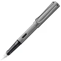 Produktbild: Lamy AL-star graphite Füller – Füllhalter mit ergonomischem Griff & polierter Stahlfeder in Strichbreite EF – leichtes Aluminiumgehäuse – inkl. Tintenpatrone T 10 blau – Rechtshänder