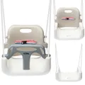 Produktbild: COIL Kinderschaukel Babyschaukel Outdoor 3-in-1 Schaukel Baby Verstellbarer Kinderschaukel Indoor mit Rückenlehne Schaukel Indoor Kinderschaukelsitz Kleinkind Schaukel (Beige)