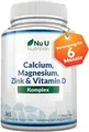 Produktbild: Nu U Nutrition Calcium Magnesium Zink & Vitamin D3