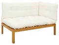 Produktbild: vidaXL Gartenecksofa Natürlich und Cremweiß Akazienholz
