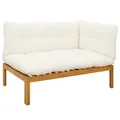 Produktbild: vidaXL Gartenecksofa Natürlich und Cremweiß Akazienholz