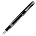 Produktbild: Pelikan Füllhalter Classic 205, Schwarz, Feder B (breit), hochwertiger Kolbenfüller im Geschenk-Etui, 971945