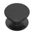 Produktbild: PopSockets: Telefongriff mit ausziehbarem Ständer, Pop Socket für Telefon - Pebbled Vegan Leather Black (Schwarz)