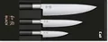 Produktbild: Kai Messerset Wasabi Black (Officemesser + Universalmesser + Kochmesser) 3-teilig