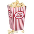 Produktbild: Relaxdays Popcorntüten rot-weiß gestreift, ca. 1,5l, Pappe, 12 x 16 x 10 cm, 48 Stück
