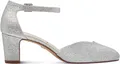 Produktbild: Tamaris Damen Pumps Fesselriemen Blockabsatz 1-24432-41, Größe:39 EU, Farbe:Silber