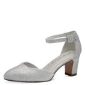 Produktbild: Tamaris Damen Pumps mit Blockabsatz, metallic, 39 EU