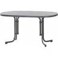 Produktbild: Boulevard-klapptisch, 140x90x72 Cm, Eisengrau Gestell Aus Stahl In Eisengrau, Tischplatte Aus Mecalit®-pro In Anthrazit