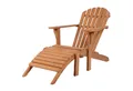 Produktbild: bene living Gartenliege Adirondack Montreal - Teakholz, 2 St., Gartenliege inkl. Fußteil, hohe Rückenlehne - breite Armlehnen - separates Fußteil
