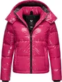 Produktbild: Ragwear Shiny Damen Winterjacke warm aus glänzendem Material mit (Abnehmbarer) Kapuze Roobie YOUMODO Fuchsia Gr. M