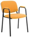 Produktbild: CLP Stapelstuhl Ken Pro I Konferenzstuhl Mit Stoff-Bezug Und Armlehnen, Farbe:orange