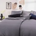 Produktbild: Blumtal Mako Satin Bettwäsche 200x200 Anthrazit - Bettdeckenbezug mit frei wählbaren Kissenbezug - individuell anpassbares Bettwäsche-Set aus 100% Baumwolle - Oeko Tex Zertifiziert
