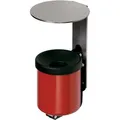 Produktbild: VAR Aschenbecher WH10, 33311, mit Dach, Wandascher aus Stahl, 0,6 Liter, rot