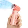 Produktbild: JISULIFE Tragbarer Handventilator Life9, Turbo-Power [12 Stunden Maximale], 5-Gang-Wind, 3600 mAh wiederaufladbar, Mini-Taschendesign, persönlicher Ventilator für Reisen, Konzerte, Make-up – Rosa