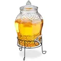 Produktbild: Relaxdays Getränkespender, Transparent, Glas, Metall, 8 L, Zapfhahn, Essen & Trinken, Barausstattung