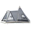 Produktbild: Skandika Tipi Zelt Lavvu 460 Protect Plus | Zelt für 6 Personen, 3 m Stehhöhe, eingenähter Zeltboden, 3000 mm Wassersäule, UV 50+, Festivalzelt