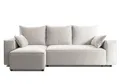 Produktbild: 4ALL HOME Ecksofa mit Schlaffunktion Tobi 246x145 cm - Couch - Sofa mit Bettkasten - Eckcouch - L-Form - Schlaffsofa - Schlafsofa mit Bettkasten - Universal (Velo 621 Weißer Papirus)