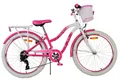 Produktbild: Volare Kinderfahrrad 24 ZOLL Kinder Mädchen Fahrrad Kinderfahrrad Rad LOVELY 7 Gänge 24122, 7 Gang Shimano, Kettenschaltung, 7 Gänge, Korb, Seitenständer, Gepäckträger