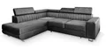 Produktbild: Masseno Ecksofa NOLA L-S mit Schlaffunktion L-Form, Klassisch Sofa mit Bettkasten, Wohnzimmersofa, Couch, Soffa, Bettsofa, Couchgarnitur - Grau, Monolith 85