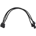 Produktbild: Phobya Adapter 4Pin Molex auf 3Pin 5V/7V/12V 30cm - Schwarz Kabel Lüfterkabel und Adapter