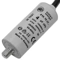 Produktbild: Lumonic Anlaufkondensator 416.10.37 A [inkl. Kabel 35cm] | Motorkondensator 4µF 400V 25x55mm I Kondensator im isolierten Kunststoffgehäuse