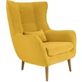 Produktbild: Mirjan24 Sessel, Gelb, Holz, 80x106x95 cm, Wohnzimmer, Sessel, Polstersessel