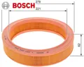 Produktbild: BOSCH 1457433540 Luftfilter Luftfiltereinsatz für Seat für Skoda für VW