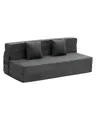 Produktbild: VEVOR 3 in 1 Klappsofa faltbares Schlafsofa mit 2 Kissen & waschbarem Bezug, umwandelbarer Schlafsessel aus 25D Memory Foam, Couch für Wohnzimmer Schlafzimmer, Dunkelgrau (Queen / 2060x1545x150mm)