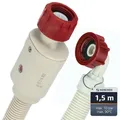 Produktbild: Kenekos - 1,5-3m Aquastop Schlauch 3/4 Zoll Anschluss (Standard) für Waschmaschine & Geschirrspüler, mit Sicherheitsventil, Schmutzsieb, max. 90°C – Sicherheitszulaufschlauch gegen Wasserschäden 1,5m