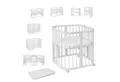 Produktbild: Waldin Babybett Mobiles Babybett aus Holz 7in1 mit Matratze, mitwachsend