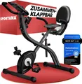 Produktbild: SPORTANA® Heimtrainer Fahrrad EAGLE 3 – 3in1 Ausdauer Ergometer – Klappbar – LCD Display – Höhenverstellbar – inkl. Fitnessbänder – Hometrainer, Fitnessbike, Workout Bike, Trimmrad, Indoor Bike