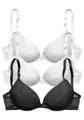 Produktbild: petite fleur Push-up-BH (Packung, 3 Stück) mit Bügel und herausnehmbaren Kissen, Dessous