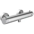 Produktbild: Schütte Duscharmatur London, Chrom, Metall, 27x4x9.5 cm, Thermostatarmatur, wärmeisolierte Griffe, integrierter Strahlregler, Rückflussverhinderer, Badezimmer, Waschbecken & Armaturen, Badarmaturen