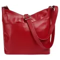 Produktbild: Umhängetasche SAMANTHA LOOK, Damen, Gr. B/H/T: 25cm x 20cm x 5cm onesize, rot, Leder, unifarben, Taschen Umhängetasche, echt Leder, Made in Italy