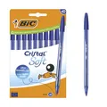 Produktbild: BIC Cristal Soft Kugelschreiber blau 10er Pack mittel 1,2mm Click-Off-Kappe OVP